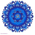 Nalepka za steklo Sunseal Blue Om Mandala Nalepka za steklo Sunseal Blue Om Mandala
