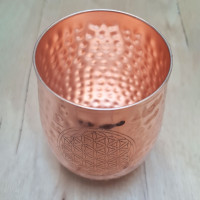 Bakren kozarec z rožo življenja 450 ml