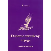 Naslovnica knjige Duhovno zdravljenje in joga avtorja Svamija Paramanande, klasično delo o povezavi joge, dihanja, prane in duhovnega zdravljenja