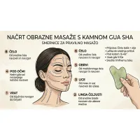 Skica s smernicami za masažo s gua sja kamnom iz kitajskega žada