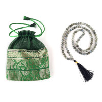 Meditacijska ogrlica labradorit kamen, kvaliteta AA, 108 kroglic