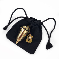 Radiestezijsko nihalo - pozlačeno medeninasto na verižici