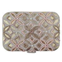 Šatulja za nakit ali tarot karte v bež zlati barvi - Roža življenja