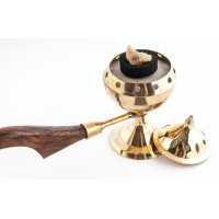 Posodica za kadila z lesenim ročajem Selena, manjša