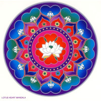 Nalepka za steklo Sunseal Lotus heart mandala