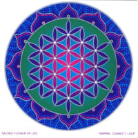 Nalepka za steklo Sunseal Sacred flower of life - Sveta roža življenja