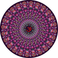 Oddeja za meditacijo Mandala Om, fi 150 cm
