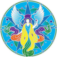 Nalepka za steklo Sunseal Guardian Angel mandala - Mandala Angela zaščitnika