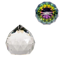 Kristalna krogla Feng šuj - večbarvna 4 cm