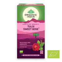 Čaj Tulsi Sweet Rose - Tulsi s sladko vrtnico - Organic India - 25 čajnih vrečk