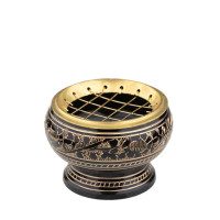 Incense burner with mesh, black gold 4