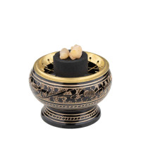 Posodica za kadila z mrežico, črno zlata 4