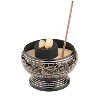 Posodica za kadila z mrežico, črno zlata 4