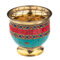 Mozaik mesh incense burner, taller