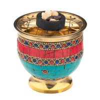 Posodica za kadila z mrežico Mozaik, višja