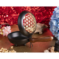 Posodica za kadilo - kadilnica z ročajem Roža življenja, železna