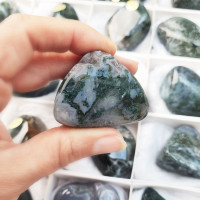 Ročni kamen mahovni ahat - večji