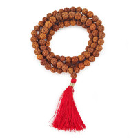 Rudraksh meditation necklace, medium 8 mm
