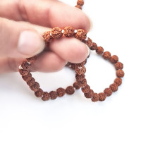 Mala - meditacijska ogrlica Rudrakš, mini 5 mm
