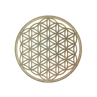 Kovinska nalepka Roža življenja zlata