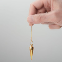 Radiestezijsko nihalo Kaplja podolgovata, pozlačena medenina