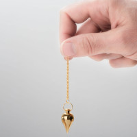 Radiestezijsko nihalo Kaplja, pozlačena medenina