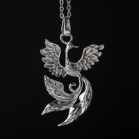 Obesek feniks - srebro