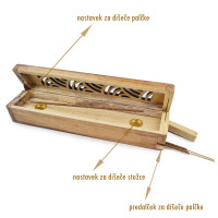 Podstavek lesena skrinjica za dišeče palčke Val