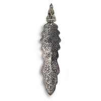 Prikupno stojalce za dišeče palčke iz bele kovine Buda