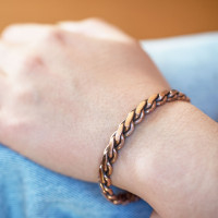 Zapestnica iz bakra, pletena 2