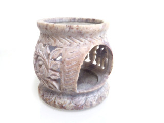 Stone incense resin burner with grill