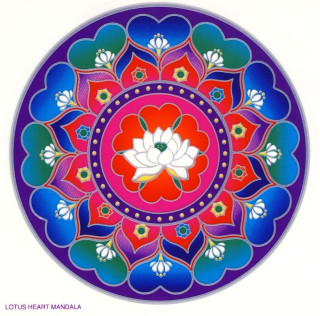 Nalepka za steklo Sunseal Lotus heart mandala