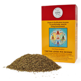Tibetanska kadilna mešanica za čiščenje čaker Five Dhyani Buddha's - Pet Dhyani Bud, 130-140 g