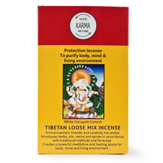 Tibetanska kadilna mešanica za zaščito White Ganeš - Beli Ganeš, 130-140 g - škatlica