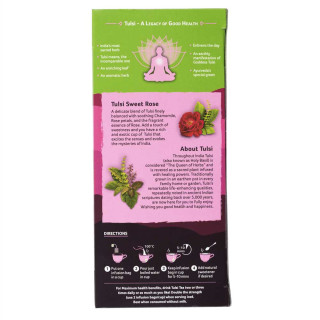 Čaj Tulsi Sweet Rose - Tulsi s sladko vrtnico - Organic India - 25 čajnih vrečk