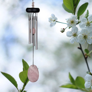 Vetrni zvon Woodstock Precious stone chimes - Rose Quartz - Roževec PSR