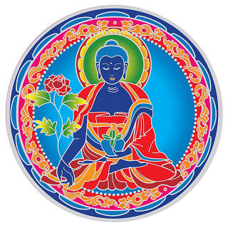 Nalepka za steklo Sunseal Medicine Buddha Mandala