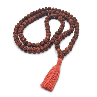 Mala - Rudraksha meditation necklace, medium size 6 mm