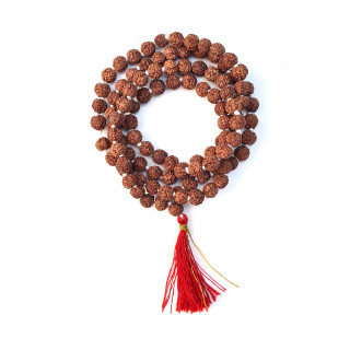 Mala - meditacijska ogrlica Rudrakš, mini 5 mm