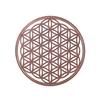 Metal sticker Flower of life - rose gold 4 pcs