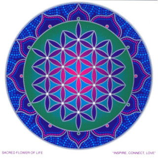 Nalepka za steklo Sunseal Sacred flower of life - Sveta roža življenja