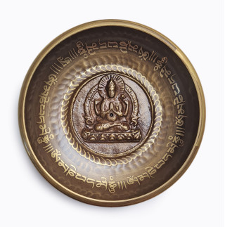 Tibetanska pojoča posoda Buda - Khetchery mantra