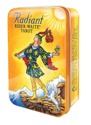 Karte Radiant Rider-Waite tarot v pločevinki