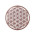 Metal sticker Flower of life - rose gold 4 pcs