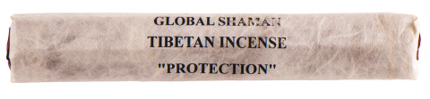 Global Shaman Tibetan incense sticks named Protection wrapped in natural craft paper.