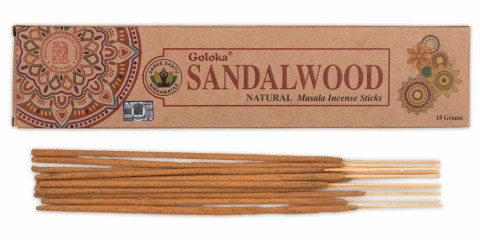 Goloka Sandalwood naravne dišeče palčke z vonjem sandalovine za meditacijo in sproščanje.