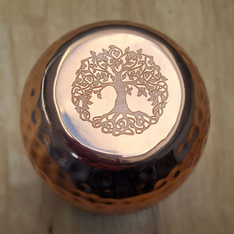 Bakren kozarec Drevo življenja - Yggdrasil 450 ml, dno