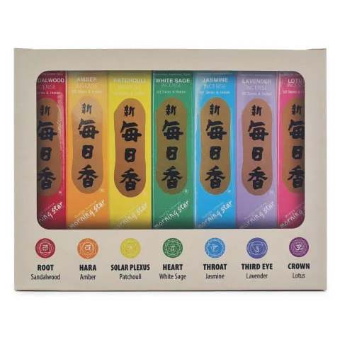 Japonske dišeče palčke Morning star Seven chakras - Set Sedem čaker