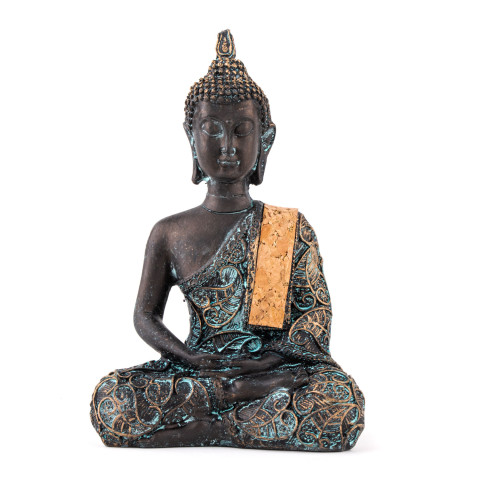 Kip Buda v meditaciji, antika finiš, tajski 14 cm