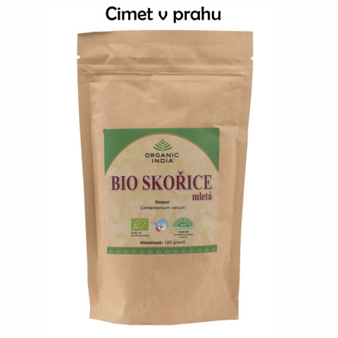 Začimba cejlonski cimet Organic India, mleti, eko 100 g